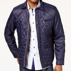 NWOT Tasso Elba Men's Quilted Navy Jacket